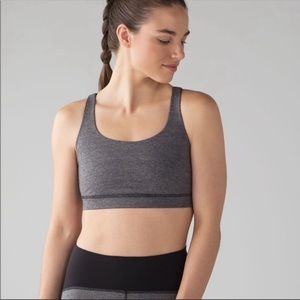LuluLemon Energy Bra Heathered Gray size 12